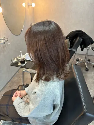 ミディアム カラー 井手 素子のヘアスタイル