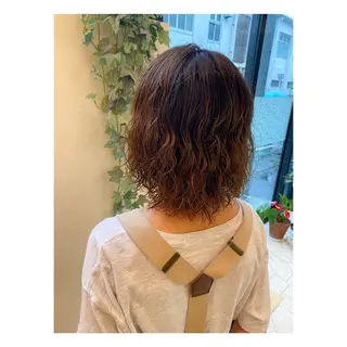 セミロング パーマ 菊池大一 溝の口パーマのヘアスタイル