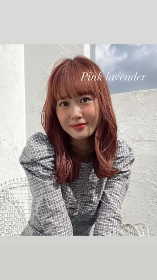 セミロング ♥️透明感×抜け感 ベージュ/佑珠♥️のヘアスタイル