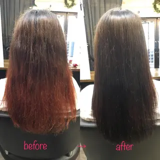 ロング カラー 縮毛矯正&髪質改善 MAILHAIRのヘアスタイル