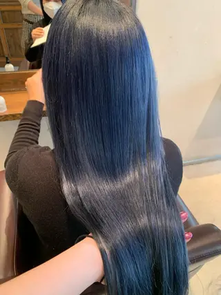 ロング カラー 透明感/オリーブ/ グレージュ/YUKAのヘアスタイル