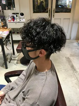 ショート パーマ メンズ 🦩パーマン🦩佐藤 航太のヘアスタイル