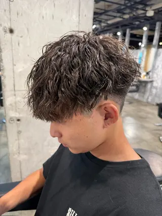 ショート カラー パーマ ヘアアレンジ メンズ キッズ 🔷横浜1のパーマ 職人🔷将太郎のヘアスタイル