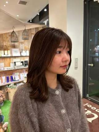 ミディアム レイヤーカット✨ 艶髪藤野のヘアスタイル