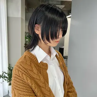 ミディアム 🐺立川のウルフ屋 さん🐺おかみ🐺のヘアスタイル