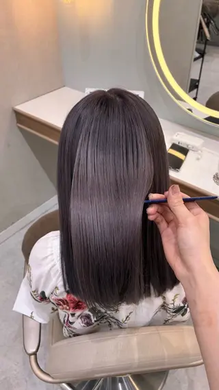 ミディアム ハイトーン/韓国ヘア sena🩵のヘアスタイル