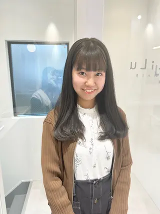 ミディアム カラー パーマ お洒落パーマ/ 艶カラー/michiのヘアスタイル