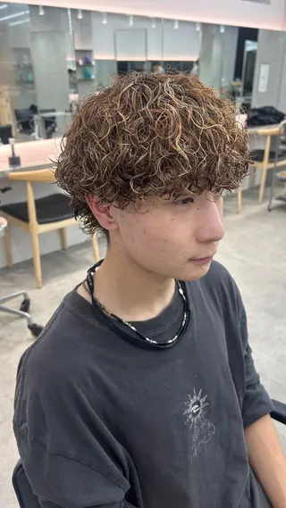 パーマ メンズ 湯浅禅也/プードル /波巻きパーマ/栄のヘアスタイル