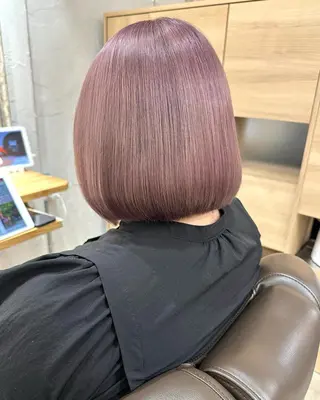 ショート カラー パーマ 銀座No.1髪質改善 縮毛矯正/本木のヘアスタイル