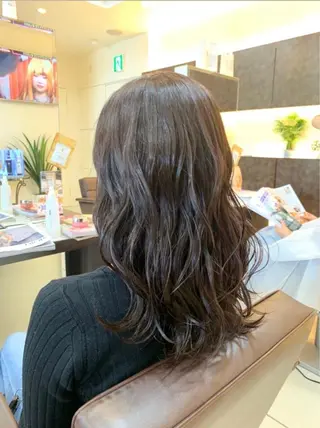 セミロング パーマ まつパ/マツエク🤎 艶カラー/ゆり♡⃛のヘアスタイル