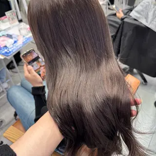 セミロング カラー ヘアアレンジ ブリーチなしカラー /ベージュ/安形翔のヘアスタイル