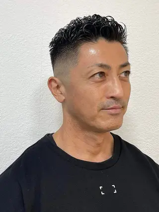 ショート BARBER STYLES 町田店所属・濡れパン緩パンアイロ ンパーマ💈小山のヘアスタイル