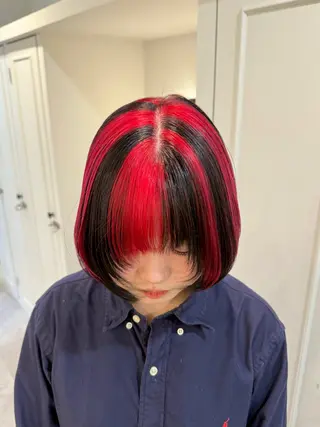 ショート カラー ヘアアレンジ SALOWIN京都河原町Suite店所属・外国人風レイヤー/ ハイトーンSHUのヘアスタイル