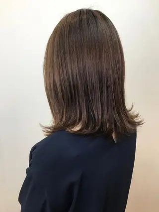 ミディアム カラー 湯浅 了一のヘアスタイル
