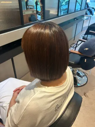 ミディアム カラー 縮毛矯正/カット/ 韓国ヘア/蛯原🍤のヘアスタイル