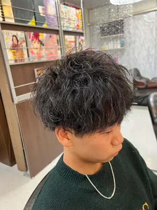 ショート パーマ メンズ KEN 🌟のヘアスタイル