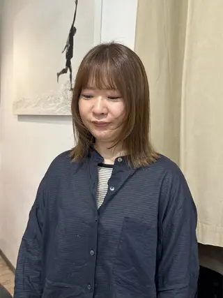 ミディアム カラー GIFT所属・橋本叶夢/ ショートヘア/透け感のヘアスタイル