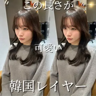 セミロング 銀座副店長/レイヤー /髪質改善/田島のヘアスタイル