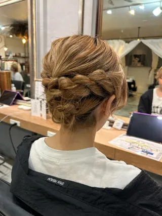 ヘアアレンジ 顔周りカット ピンク カラー♡りりのヘアスタイル