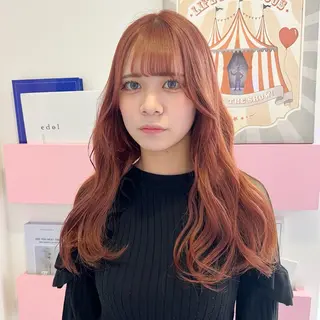 ロング カラー 🎀ダブルカラー/ ピンク×ガーリー🎀のヘアスタイル