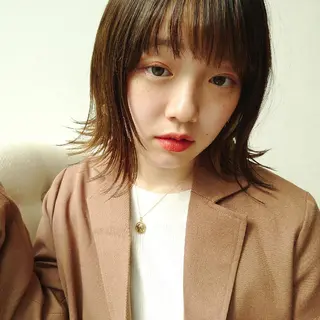 ミディアム 髪質改善/ブリーチ 田代 龍我のヘアスタイル