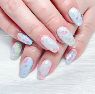 ネイル candy nail 韓国風ワンホンネイルのネイルデザイン