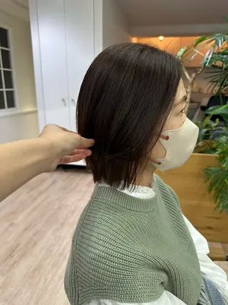 ショート 切りっぱなし/髪質 改善矯正/さやか🫧のヘアスタイル