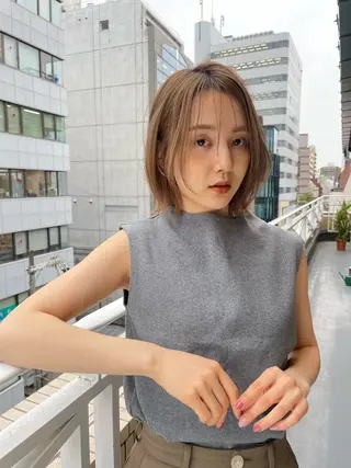 ショート カラー ショート/ボブ/ 心斎橋/宮脇美奈のヘアスタイル