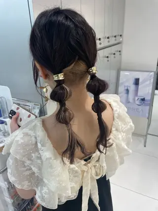 セミロング ヘアセット🎀耳つぼ 👂💎MONAMIのヘアスタイル