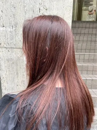 セミロング カラー 🌈透明感カラー 韓国 ミライ🇰🇷のヘアスタイル