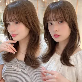 ミディアム カラー 韓国ヘア🇰🇷／艶 カラー🫧/木村和生のヘアスタイル