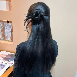 ロング ヘアアレンジ ✨カチモリ✨レイヤー 韓国ヘア🇰🇷ゆいのヘアスタイル