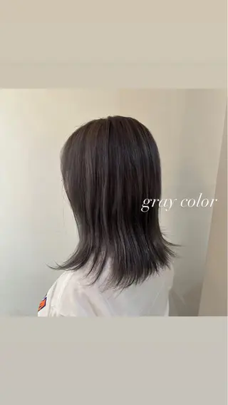 ミディアム カラー ヘアアレンジ みなみ/韓国ボブ/ 韓国レイヤーのヘアスタイル