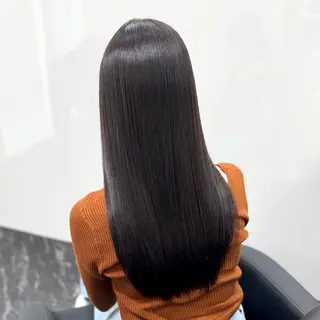 ロング パーマ ブリーチなし Ⅰ 髪質改善カラーのヘアスタイル