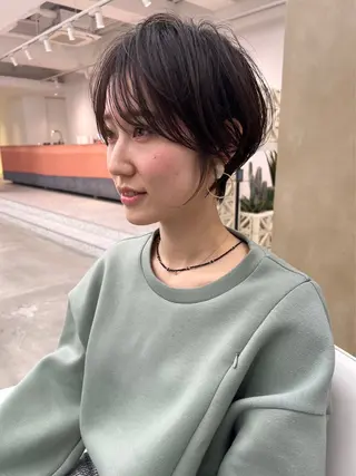 ショート MAEUL NAGOYA所属・レイヤーボブ/名駅/ くびれボブ/縮毛矯正のヘアスタイル