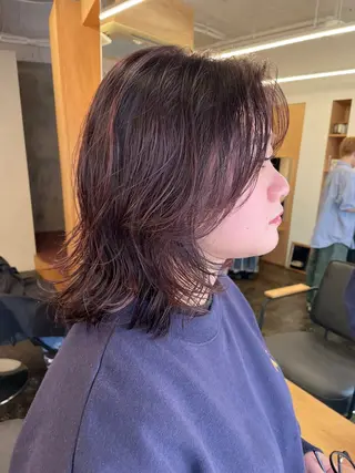 ミディアム カラー パーマ パーマ/レイヤー カットmito⭐︎のヘアスタイル