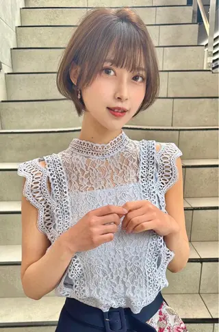 ショート レイヤー❣️縮毛矯正 川村利幸のヘアスタイル