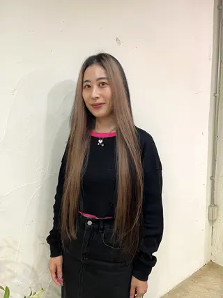 カラー 🪞透けヘア髪質改善 艶ベージュ/nagiのヘアスタイル