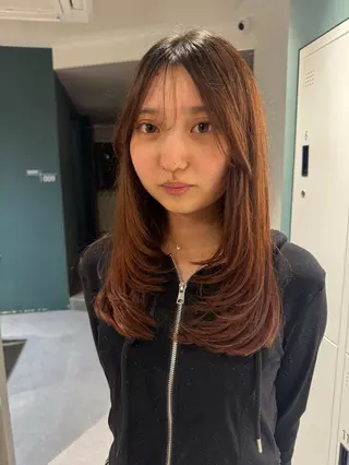 セミロング 加藤 響祈のヘアスタイル