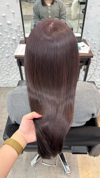 ロング カラー 暖色🍇/透明感/ 髪質改善/YUIKOのヘアスタイル