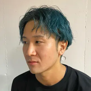 カラー メンズ Aust hair Stella新宿所属・Yuki☺︎パーマ レイヤーカットのヘアスタイル