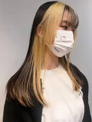 セミロング カラー ヘアアレンジ ボブ/ダブルカラー 縮毛矯正/支持多数のヘアスタイル