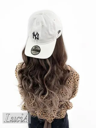 カラー ヘアアレンジ ロング LuciA/エクステ カラーのヘアスタイル