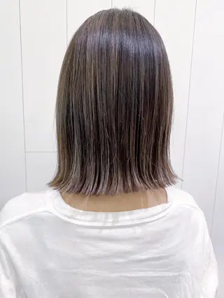 ミディアム カラー パーマ ヘアアレンジ ITbyALBUM 藤沢店のヘアスタイル