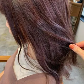 セミロング カラー ✨艶カラー/韓国ヘア ✨momoriのヘアスタイル