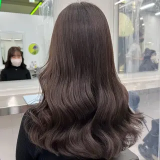 セミロング カラー ヘアアレンジ 透明感ラベンダー💗 SHOのヘアスタイル