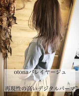 セミロング カラー テトネ タカシのヘアスタイル