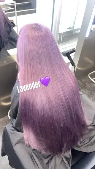 ロング カラー ケアブリーチ/透明感 カラー🤍YURIAのヘアスタイル