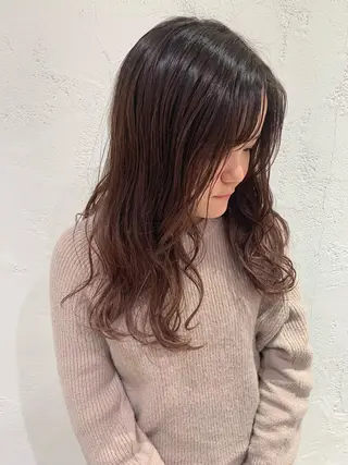 セミロング カラー ヘアアレンジ 🫧透明感カラー/ ボブ/小笠原汐海🪽のヘアスタイル