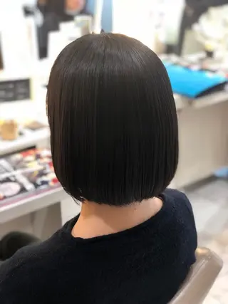 ショート パーマ 安井　昴 💫ブリーチ縮毛矯正のヘアスタイル